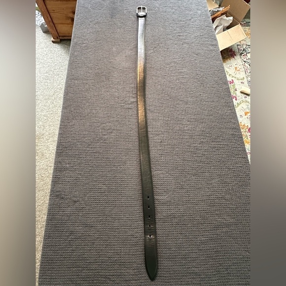 Nautica Black Leather Belt W/Silver Buckle Mens Size Large - Picture 3 of 5